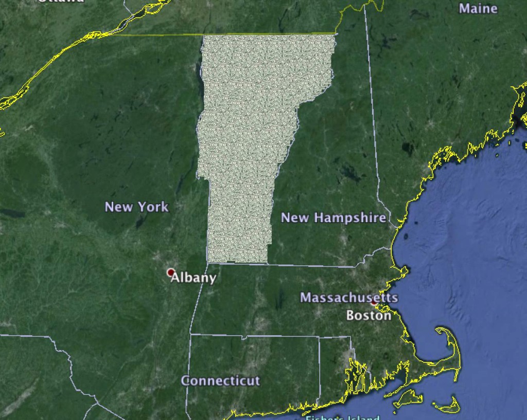 All world's wealth covering vermont