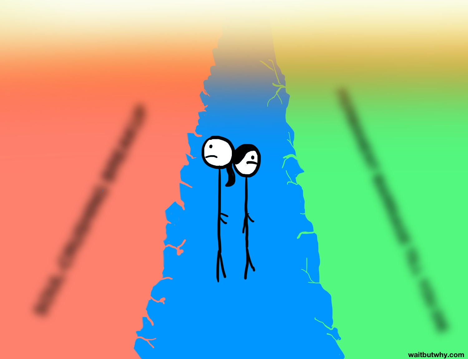 blue road gets narrower