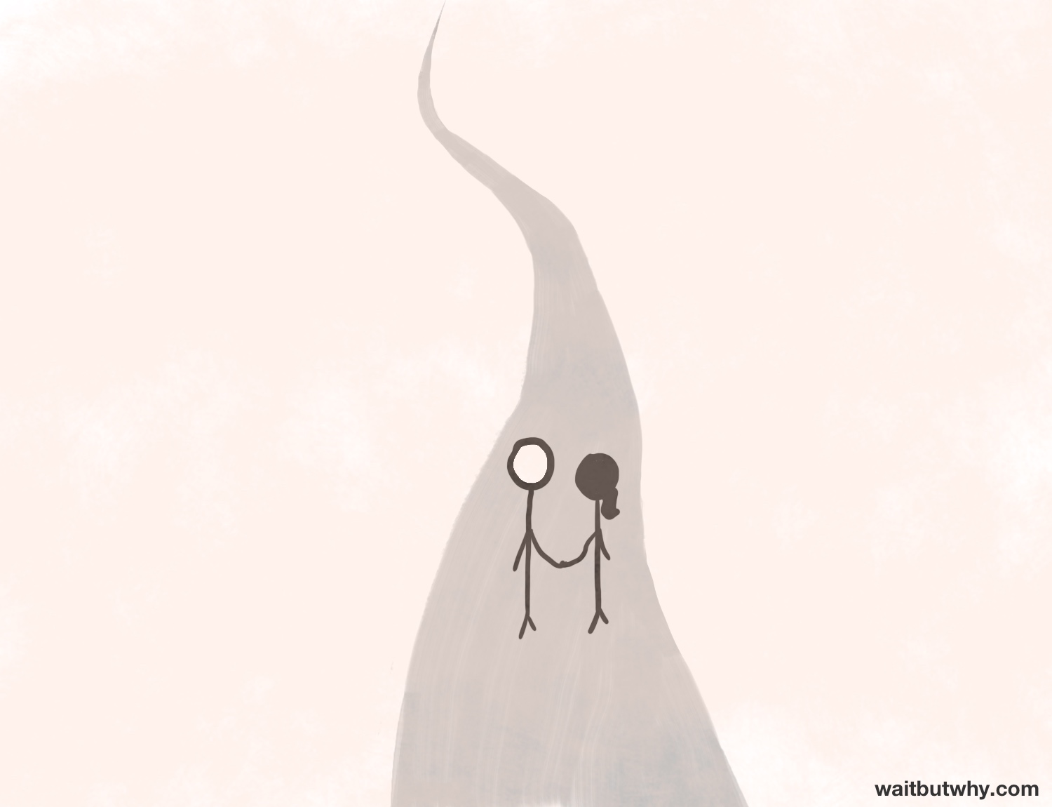 stick figure couple walking down a road