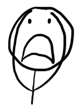 Horrified face